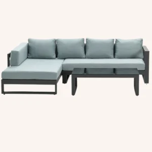 Garden Impressions Alu Lounge Esmee 3tlg. rechts carbon black/mint grey