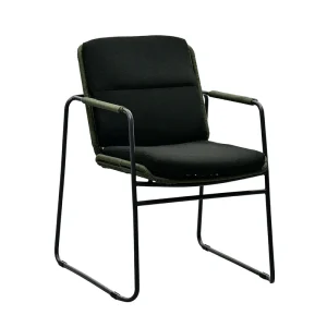 Zeo Living Sessel "Catania" moosgrün/schwarz
