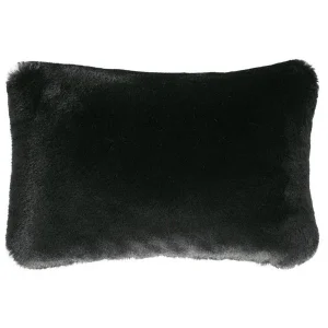 Pad Kissenhülle Kunstfell Champagne 30x50cm schwarz